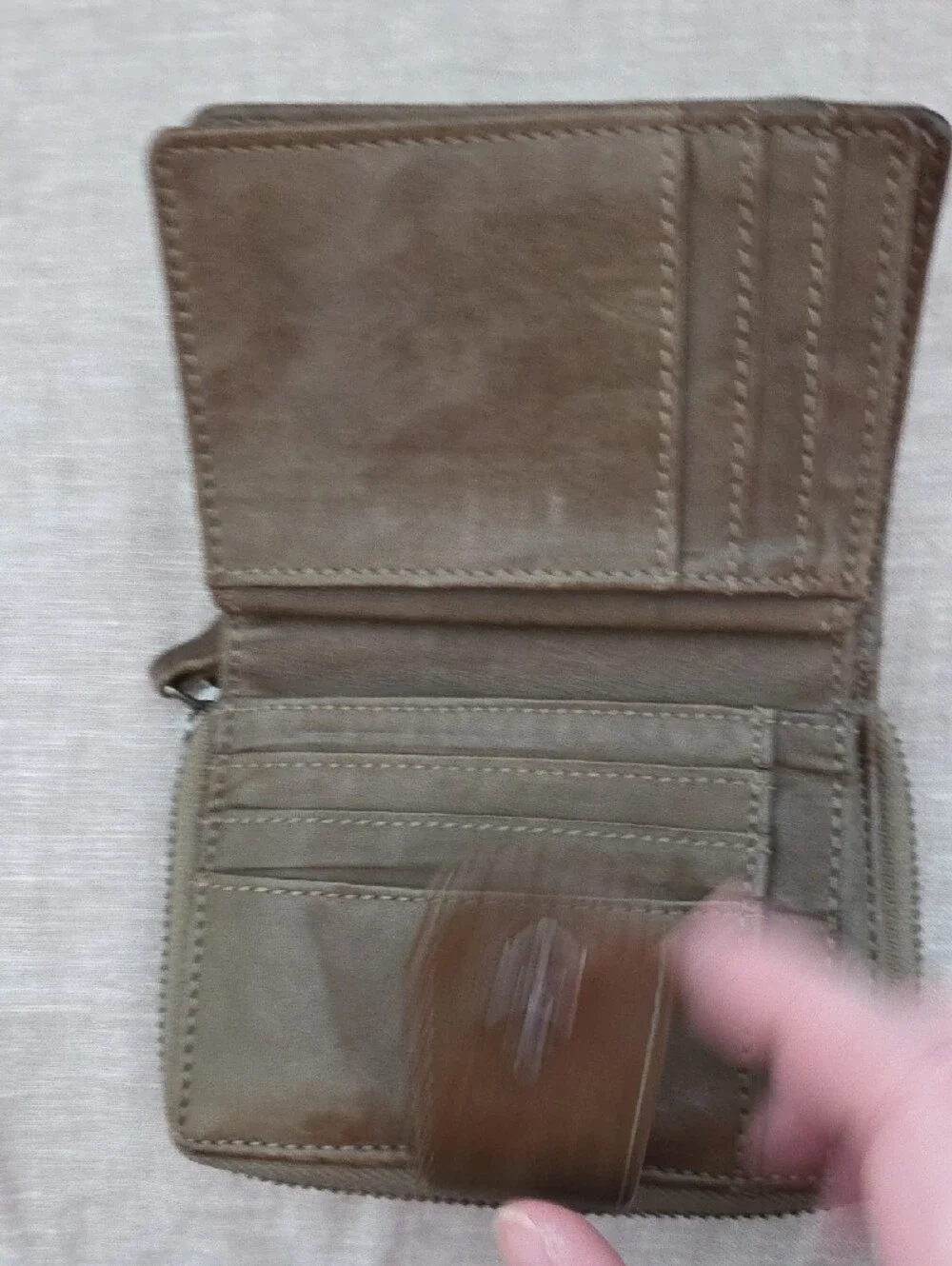 Olive Green Leather Wallet